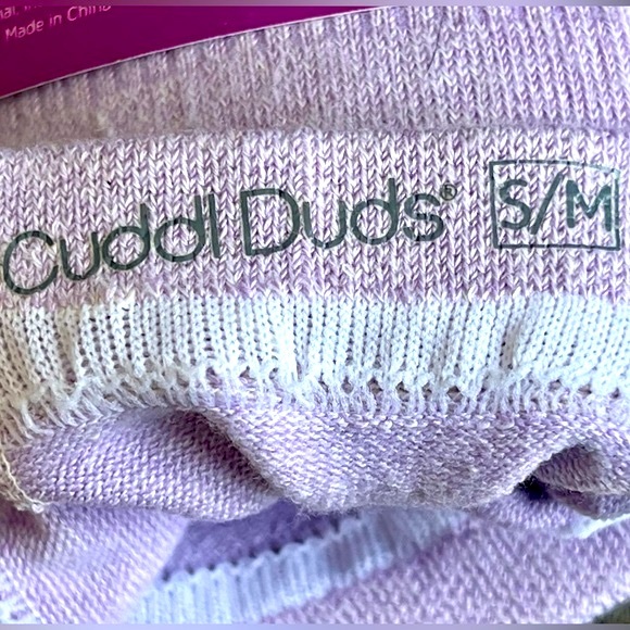 NWT Cuddl Duds Young Girls Lavender Purple Ribbed Sweater Tights, Small/Medium - Picture 6 of 12
